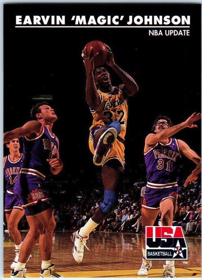 Magic Johnson #28 Basketball Cards 1992 Skybox USA
