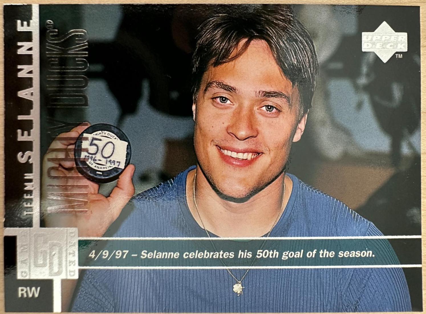 Teemu Selanne #1 Hockey Cards 1997 Upper Deck