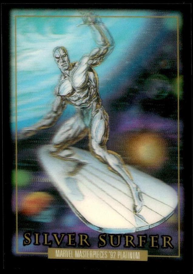 2024 SkyBox Masterpieces ’92 Platinum Silver Surfer [Lenticular] #90 card