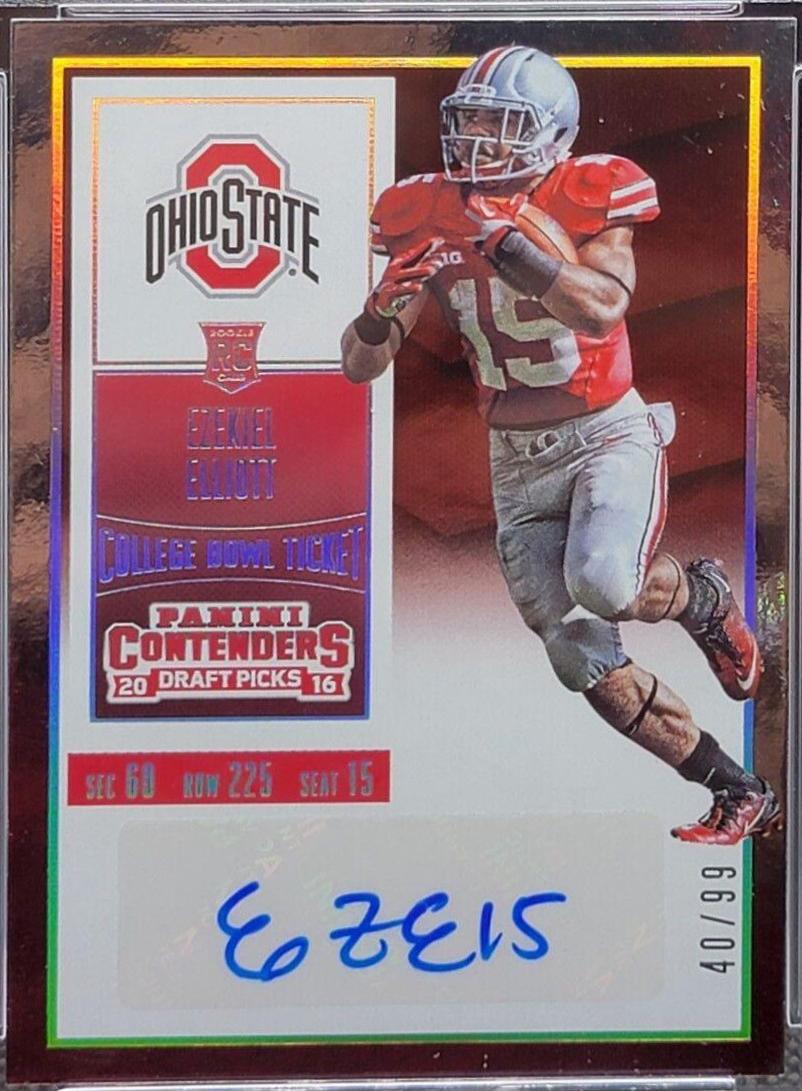 Ezekiel Elliott #105 2016 Panini Contenders Draft Picks Football