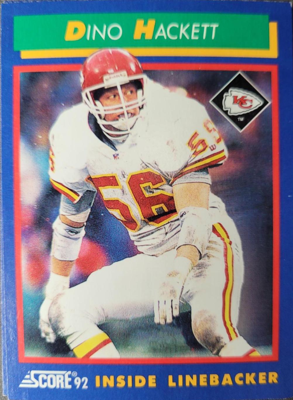 Dino Hackett #32 Football Cards 1992 Panini Score