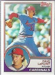 Dave LaPoint #438 Baseball Cards 1983 Topps