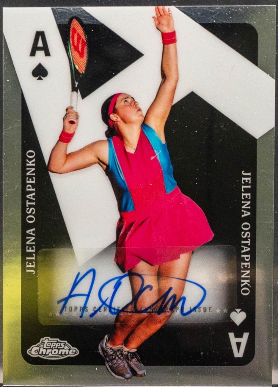 Jelena Ostapenko #CAA-JO Tennis Cards 2024 Topps Chrome Aces Autograph