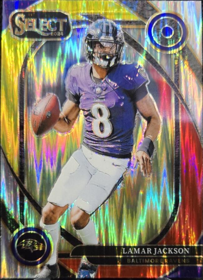 2024 Lamar Jackson [Red Yellow Prizm Shock] #227
