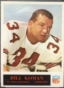Bill Koman #164 Football Cards 1965 Philadelphia