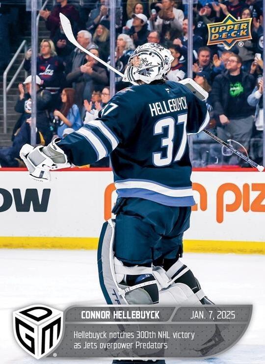 Connor Hellebuyck #41 2024 Upper Deck Game Dated Moments Hockey