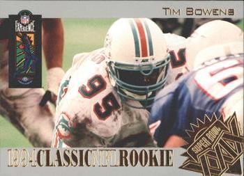 Tim Bowens #R9 Football Cards 1995 Classic NFL Experience Rookie