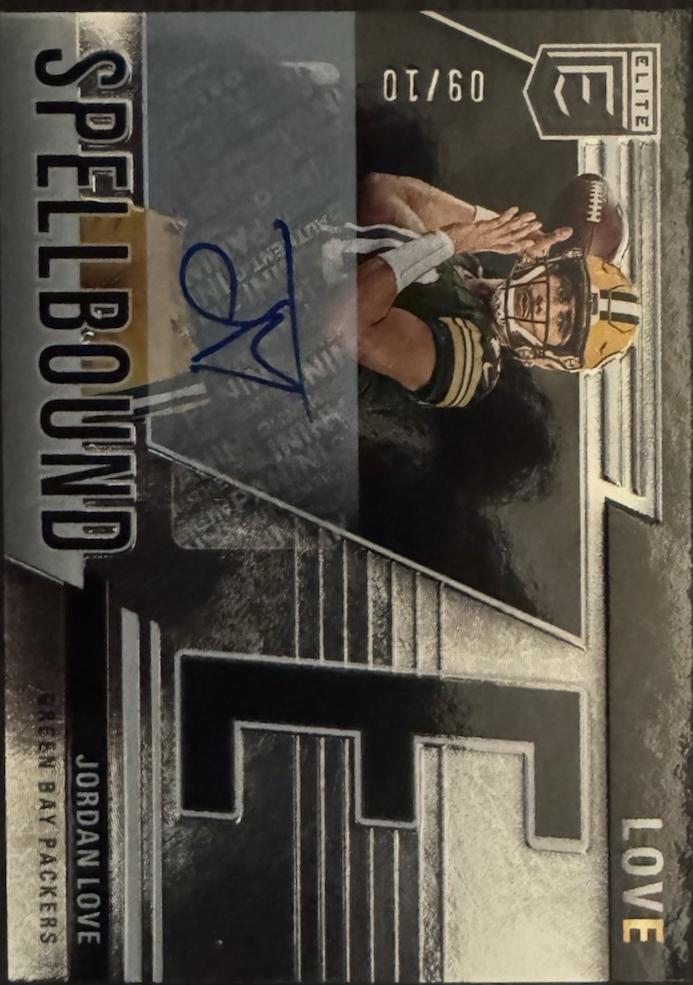 Jordan Love #30 Football Cards 2024 Panini Donruss Elite Spellbound Autograph
