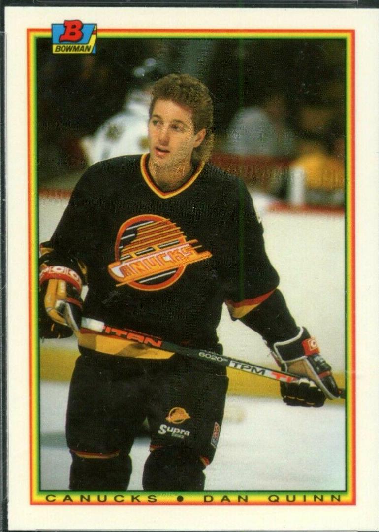 Dan Quinn #65 1990 Bowman Tiffany Hockey