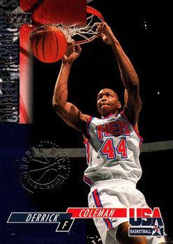 Derrick Coleman #3 Basketball Cards 1994 Upper Deck USA Basketball