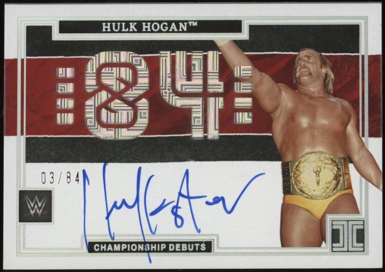 Hulk Hogan #CD-HHG Wrestling Cards 2022 Panini Impeccable WWE Championship Debut Autographs