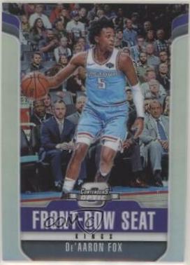 De'Aaron Fox #3 Basketball Cards 2018 Panini Contenders Optic Front Row Seat