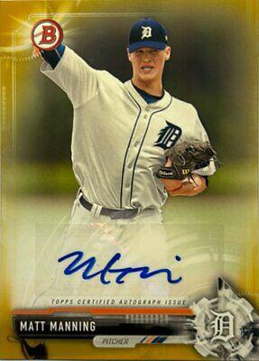 Matt Manning #PA-MMA Baseball Cards 2017 Bowman Paper Prospect Autographs