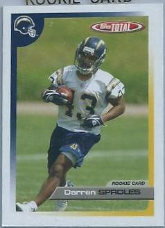 Darren Sproles #548 Football Cards 2005 Topps Total