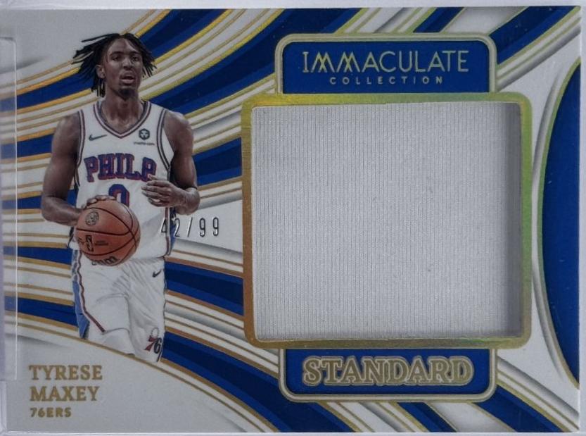 Tyrese Maxey #18 Basketball Cards 2023 Panini Immaculate The Standard