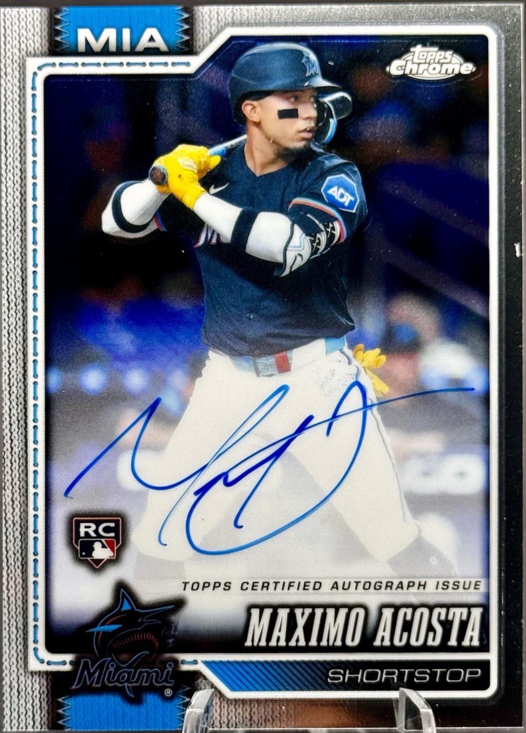 Maximo Acosta #RA-MAC 2026 Topps Chrome Baseball Chrome Rookie Autographs