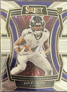 Zay Flowers #6 Football Cards 2023 Panini Select Phenomenon