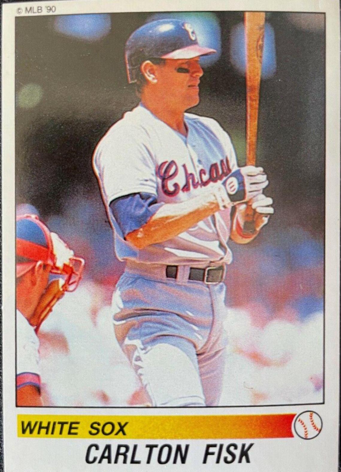 Carlton Fisk #44 Baseball Cards 1990 Panini Stickers