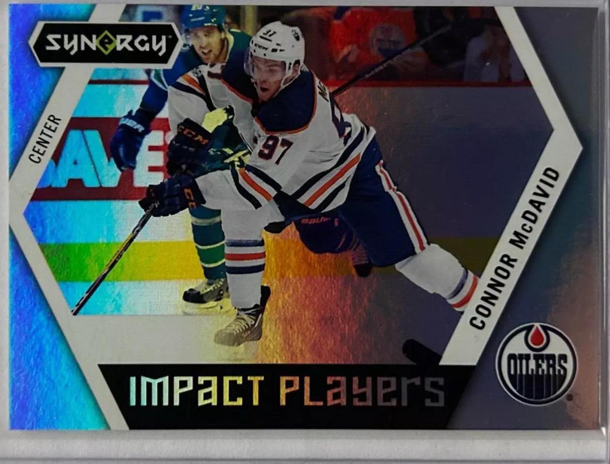 Connor McDavid #IP-25 Hockey Cards 2017 Upper Deck Synergy Impact Players