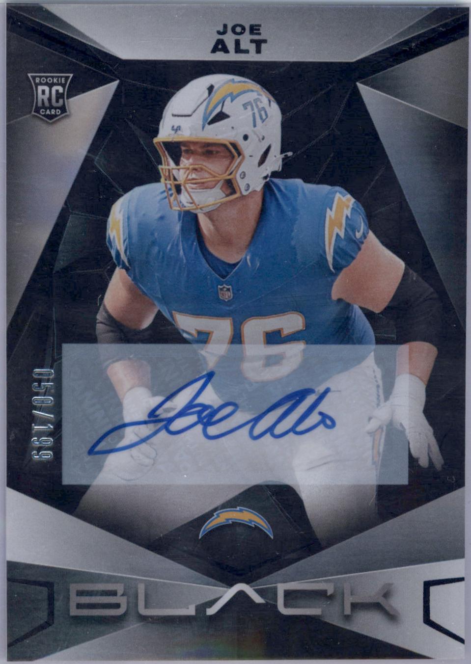 Joe Alt #153 Football Cards 2024 Panini Black Rookies Autograph