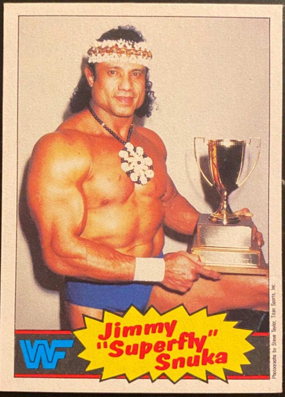 Jimmy 'Superfly' Snuka #6 Wrestling Cards 1986 Scanlens WWF