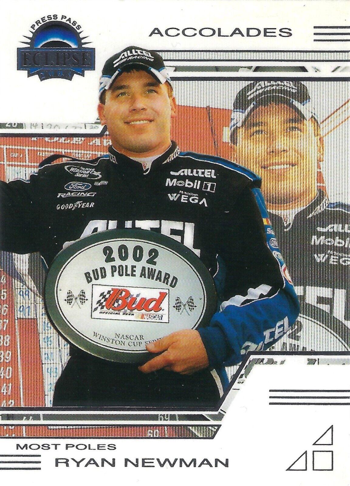 Ryan Newman #28 Racing Cards 2003 Press Pass Eclipse