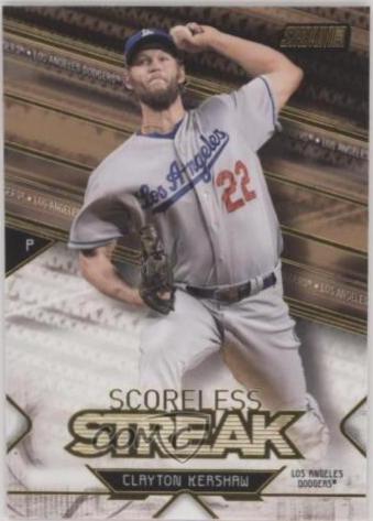 Clayton Kershaw #SS-CK Baseball Cards 2017 Stadium Club Scoreless Streak