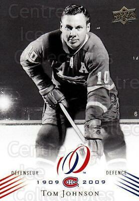 Tom Johnson #15 Hockey Cards 2008 Upper Deck Montreal Canadiens Centennial