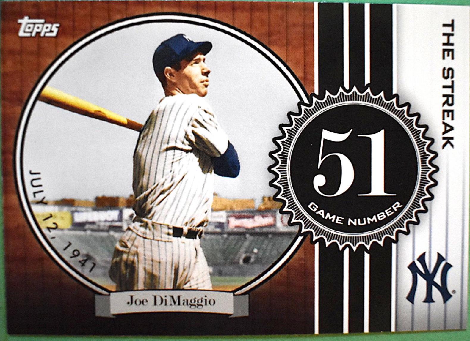 Joe DiMaggio #JD51 Baseball Cards 2007 Topps DiMaggio Streak