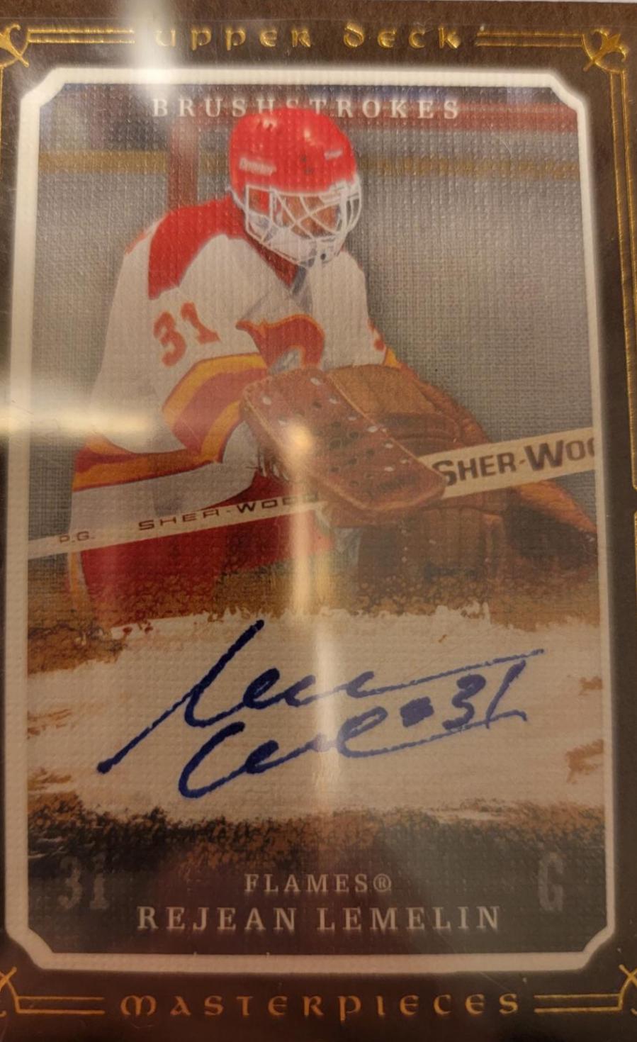 Rejean Lemelin #MB-RL Hockey Cards 2008 Upper Deck Masterpieces Brushstrok
