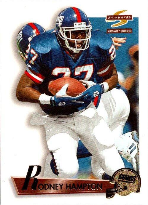 Rodney Hampton #7 Football Cards 1995 Summit