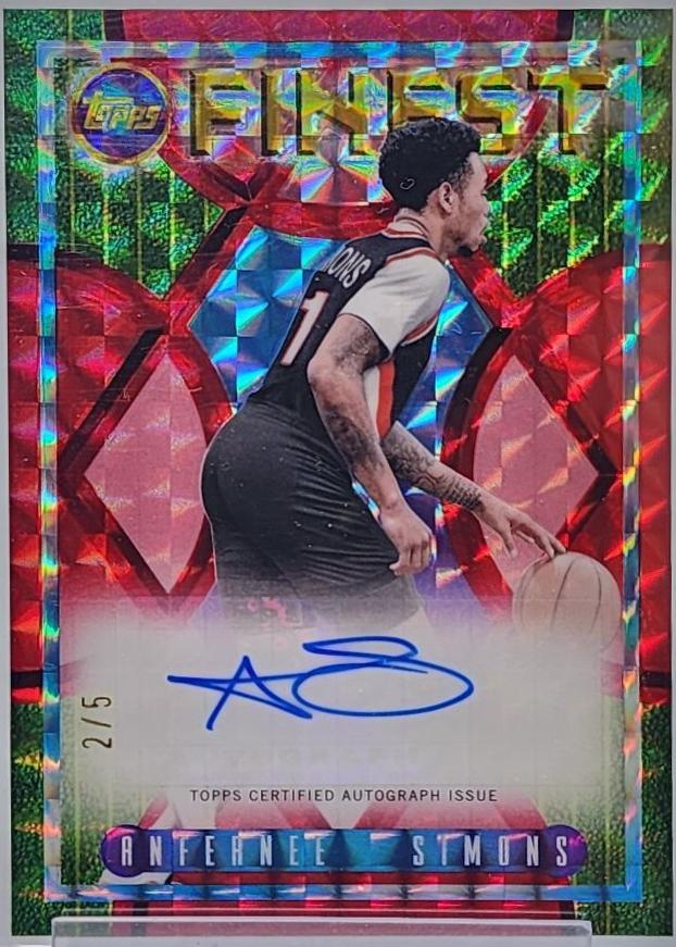 Anfernee Simons [Red Geometric Refractor] #FLA-ASI