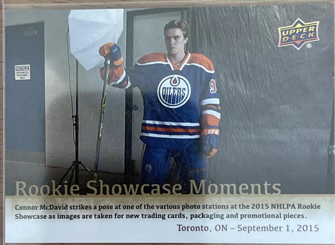 Connor McDavid #NHLPA-3 Hockey Cards 2015 Upper Deck Nhlpa Rookie Showcase Moments