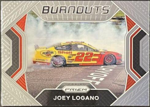 Joey Logano #B4 Racing Cards 2021 Panini Prizm Burnouts