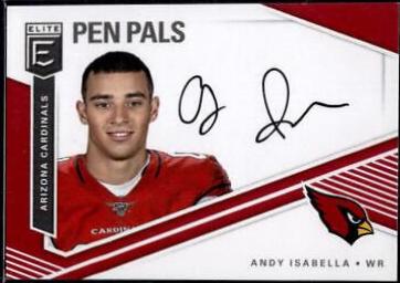 Andy Isabella #PP-AI Football Cards 2019 Panini Donruss Elite Pen Pals