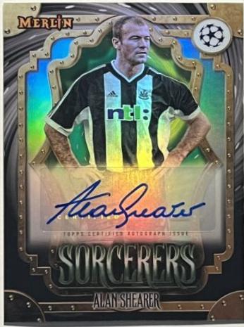 Alan Shearer #SA-PG Soccer Cards 2023 Topps Merlin UEFA Sorcerers Autograph