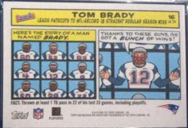 Tom Brady #16 Football Cards 2005 Bazooka Comics
