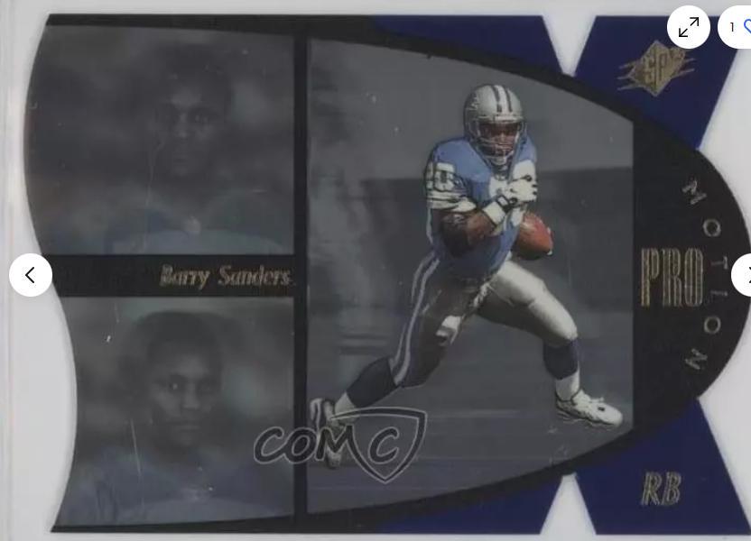 Barry Sanders Football Cards 1997 Spx Pro Motion