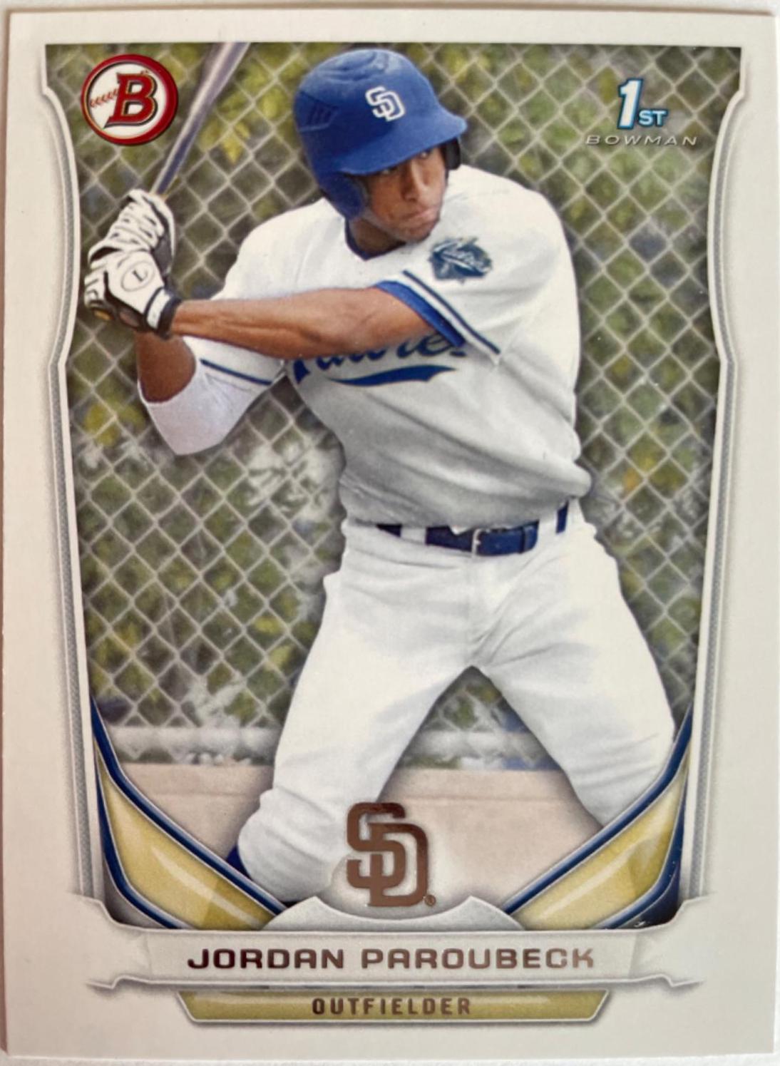 Jordan Paroubeck #BP58 Baseball Cards 2014 Bowman Draft Picks Top Prospects