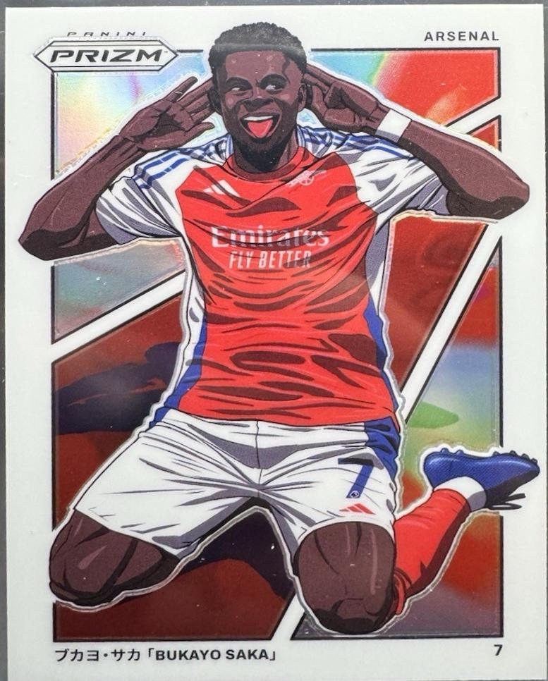 Bukayo Saka #6 Soccer Cards 2024 Panini Prizm Premier League Manga