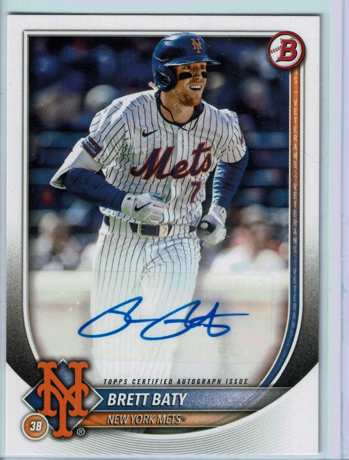 Brett Baty #PRV-BB Baseball Cards 2025 Bowman Rookie & Veteran Autograph
