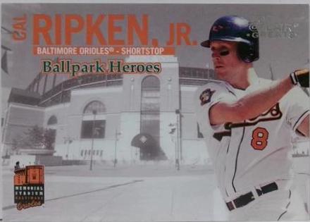 Cal Ripken Jr #8-BH Baseball Cards 2003 Flair Greats Ballpark Heroes