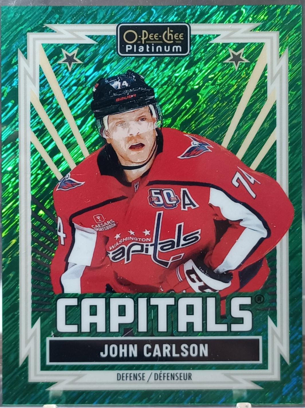 John Carlson #R-29 2025 O Pee Chee Platinum Retro Red Autograph Hockey