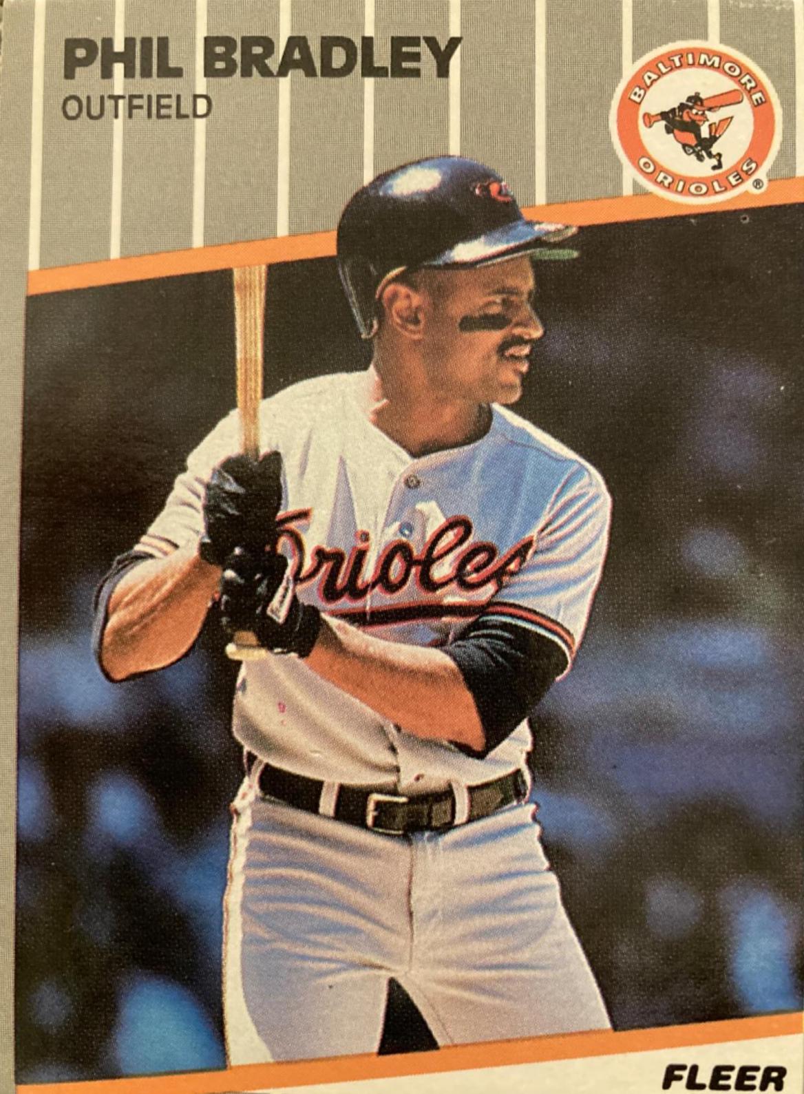 Phil Bradley #U-1 Baseball Cards 1989 Fleer Update