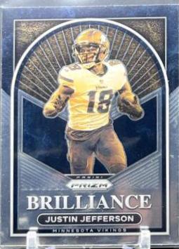 Justin Jefferson #B-10 Football Cards 2022 Panini Prizm Brilliance