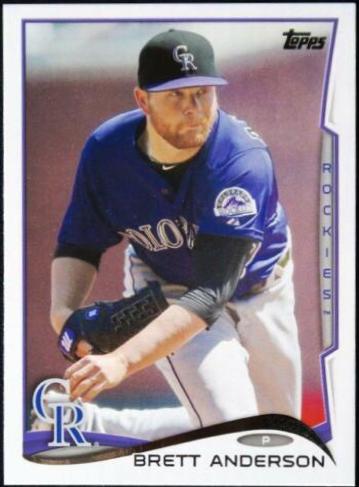 Brett Anderson #US-116 Baseball Cards 2014 Topps Update