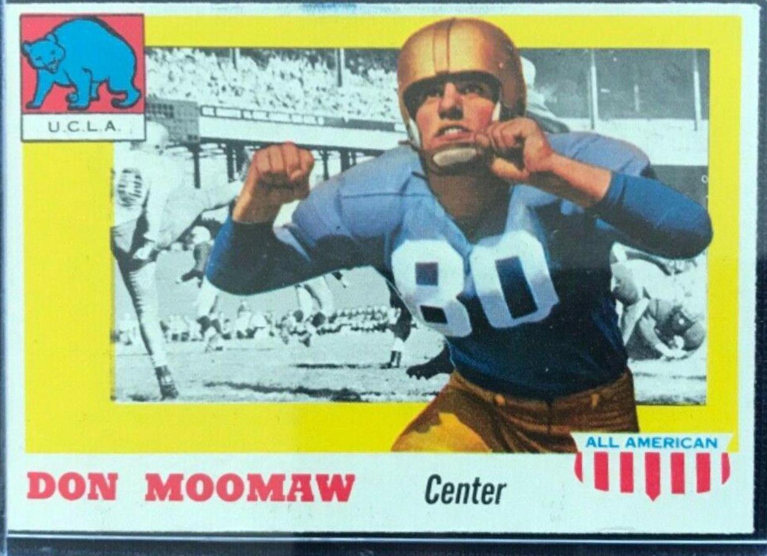 Don Moomaw #40 Football Cards 1955 Topps All American