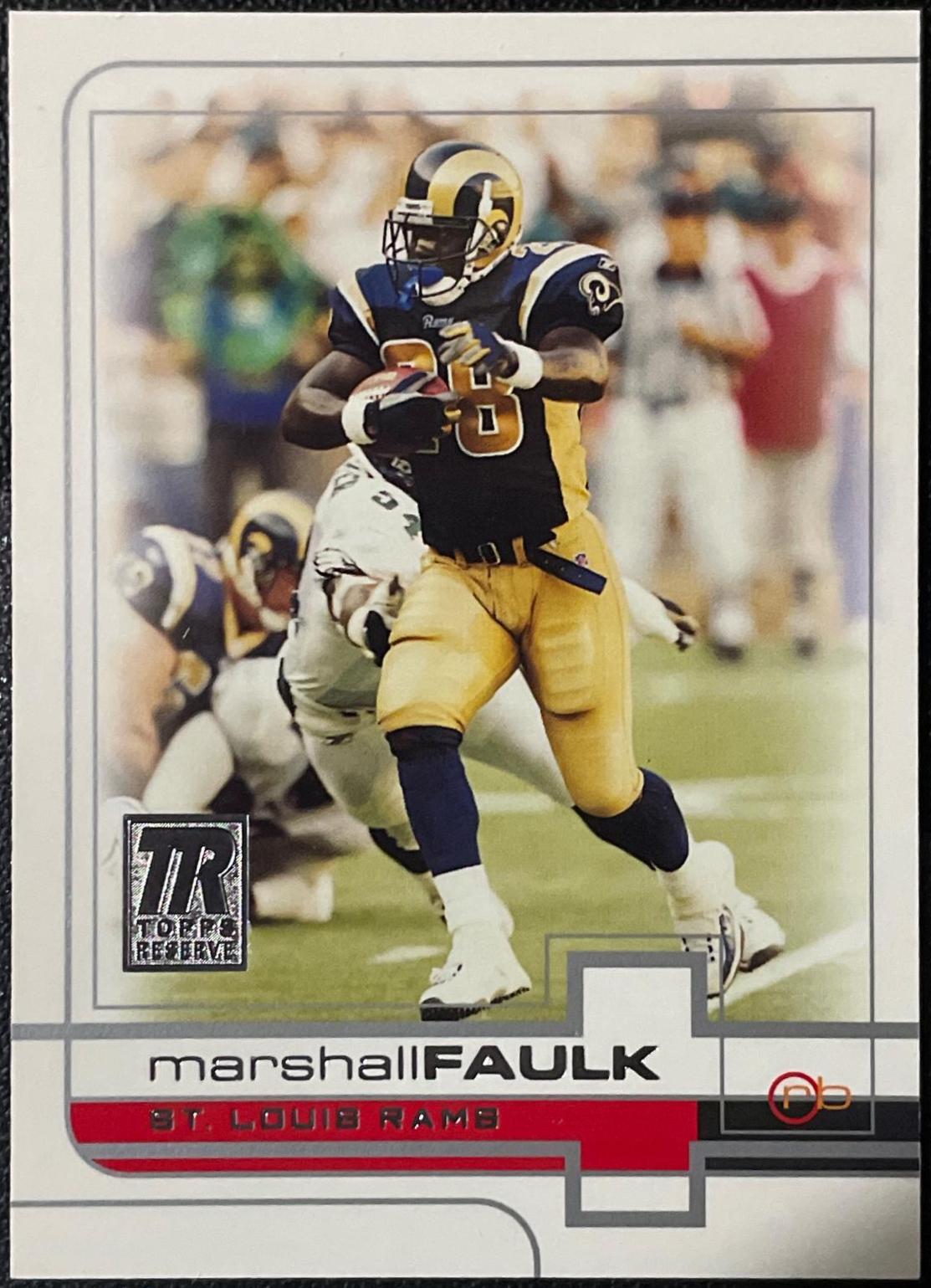 Marshall Faulk #100 Football Cards 2002 Topps Reserve