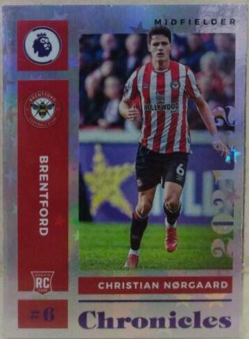 Christian Norgaard #15 Soccer Cards 2021 Panini Chronicles Premier League