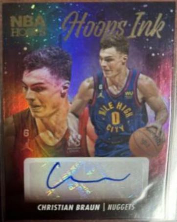 Christian Braun #HI-BRU Basketball Cards 2023 Panini Hoops Ink Autographs